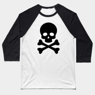 Skull and crossbones Baseball T-Shirt